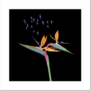 Bird of Paradise flower Posters and Art